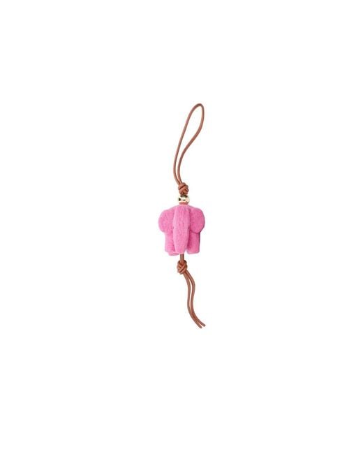 Loewe Pink Keychain Charm "Elephant"