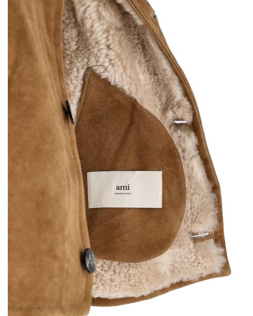 AMI Brown Shearling Jacket for men
