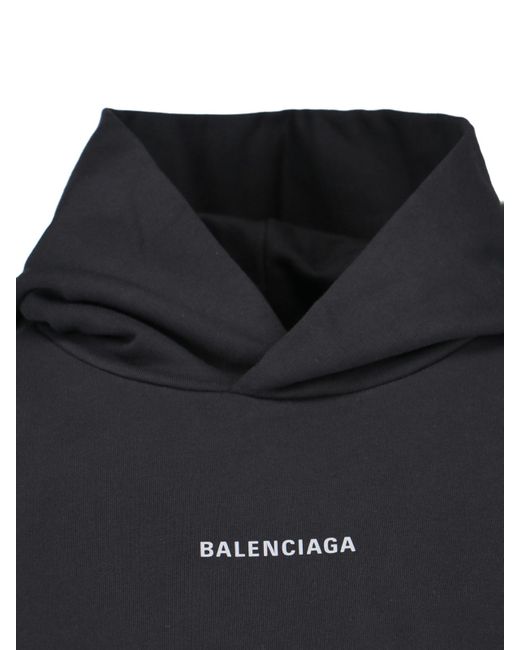 Balenciaga Black Back Logo Hoodie