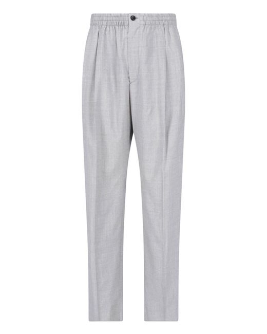 Bottega Veneta Gray Wool Trousers for men