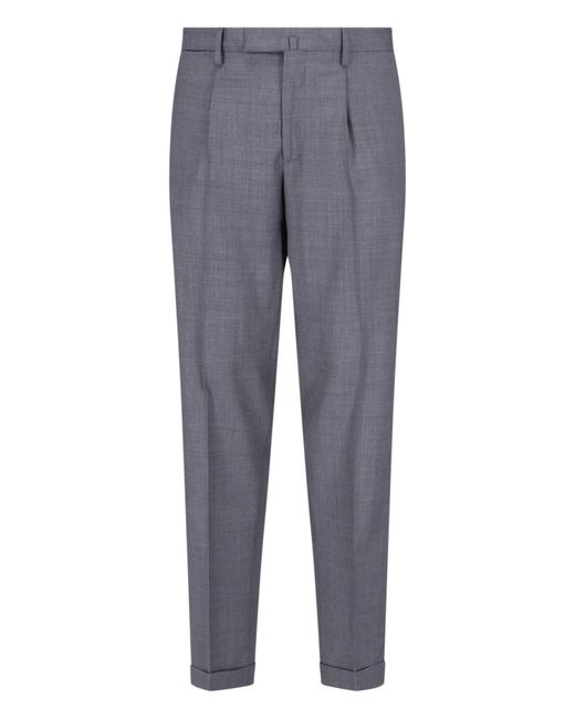 Briglia 1949 Gray Tailored Straight Pants for men