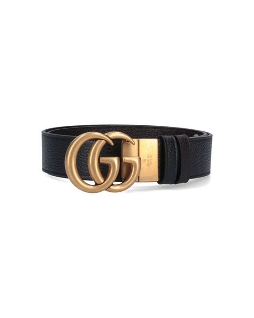 Gucci Black 'Gg' Reversible Belt for men