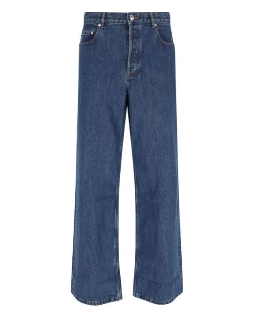 A.P.C. Blue Straight Jeans for men