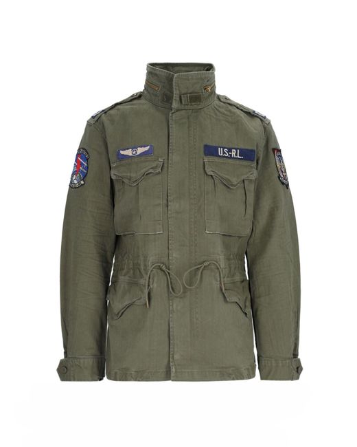 Ralph lauren army jacket with patches discount