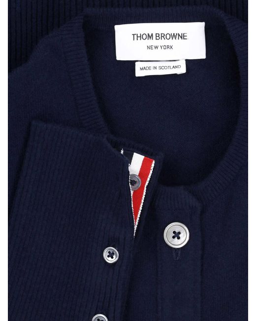 Thom Browne Blue Cardigan "4-Bar"