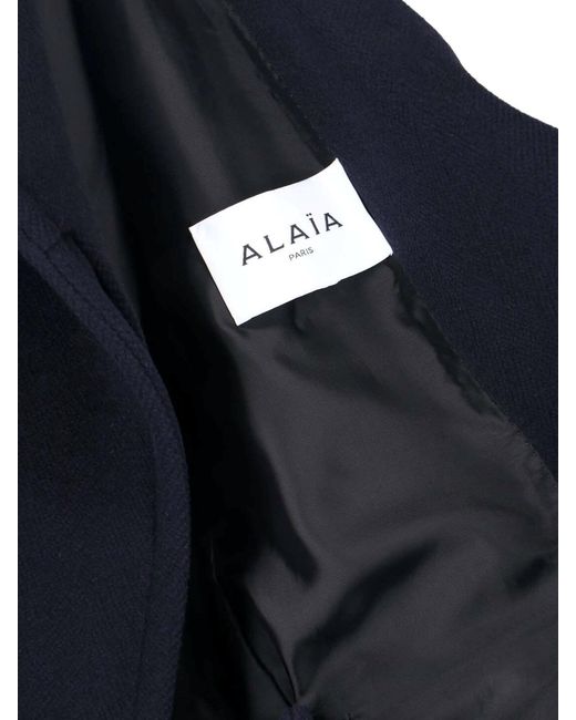 Alaïa Blue Wool Caban