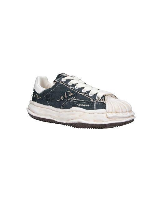 Maison Mihara Yasuhiro Blue Cotton Upper Sneakers