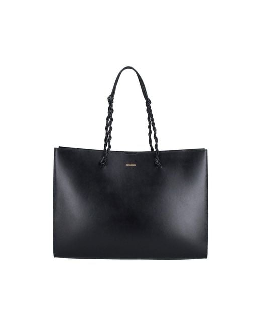 Borsa Tote "Tangle" di Jil Sander in Black