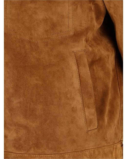 Saint Laurent Brown Suede Jacket for men