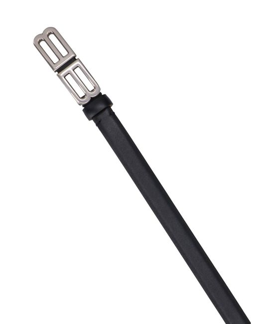 Balenciaga White Calf Leather Belt With Brass Hardware for men