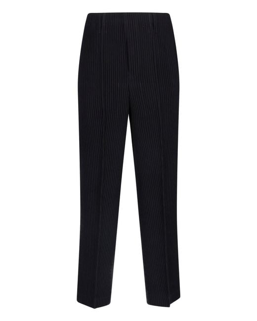 HOMME PLISSÉ Blue Sweatpants “Tuxedo Pleats” for men