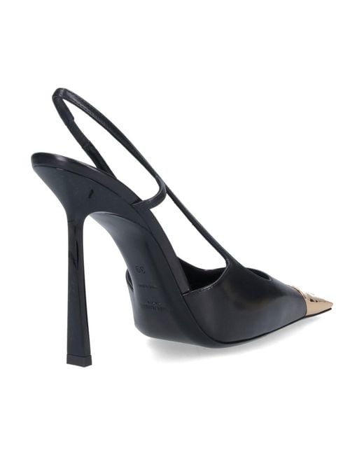 Saint Laurent Black Slingback Pumps "Jeanne"