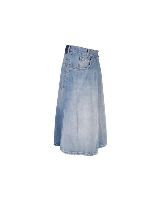 Maison Margiela Blue Denim Midi Skirt