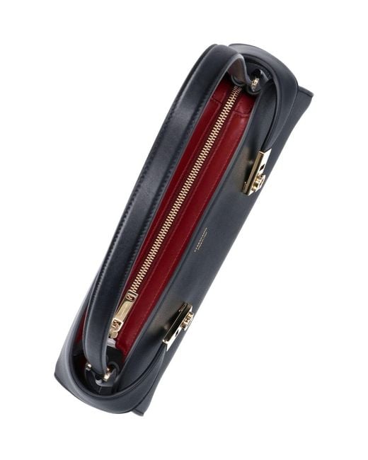 Ferragamo Black Shoulder Bag "Hug East-West"