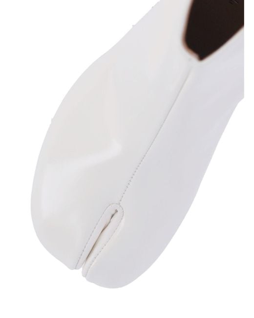 Maison Margiela White Ankle Boots "Tabi"