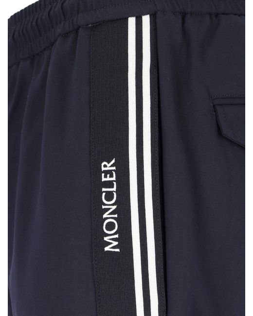 Moncler Blue Logo Track Pants for men