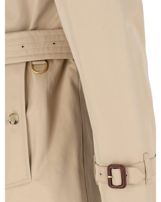 Burberry Natural Double-breasted Trench Coat for men