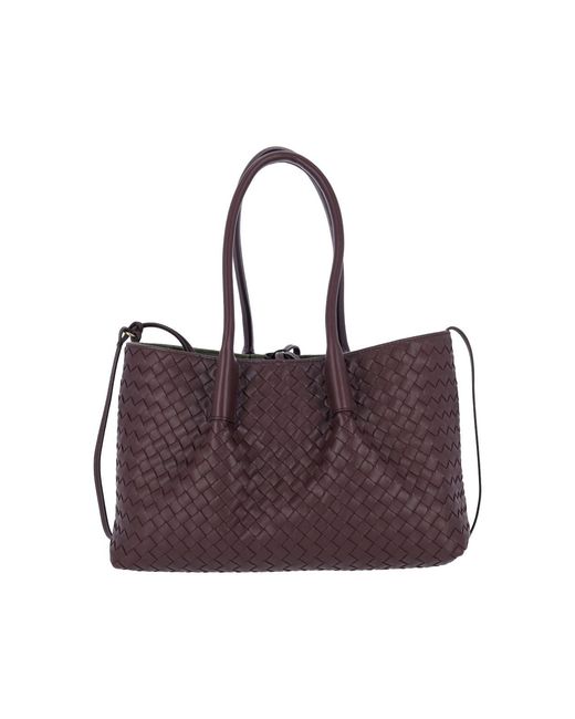 Bottega Veneta Purple Medium Reversible Bag "Pinacoteca"