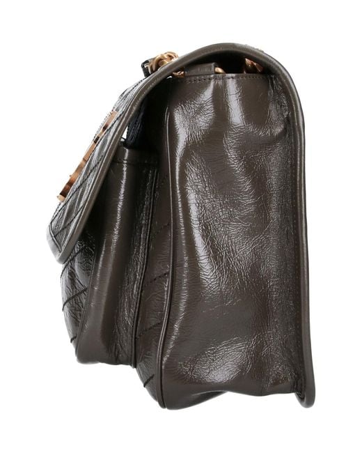 Saint Laurent Gray Medium Shoulder Bag "Niki"