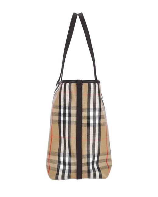 Burberry White Highlands Medium Tote Bag