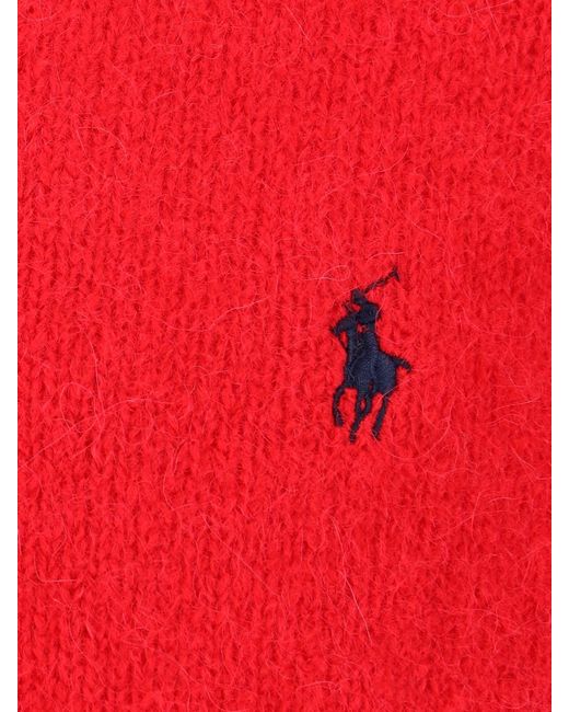 Polo Ralph Lauren Red Logo Crewneck Sweater for men