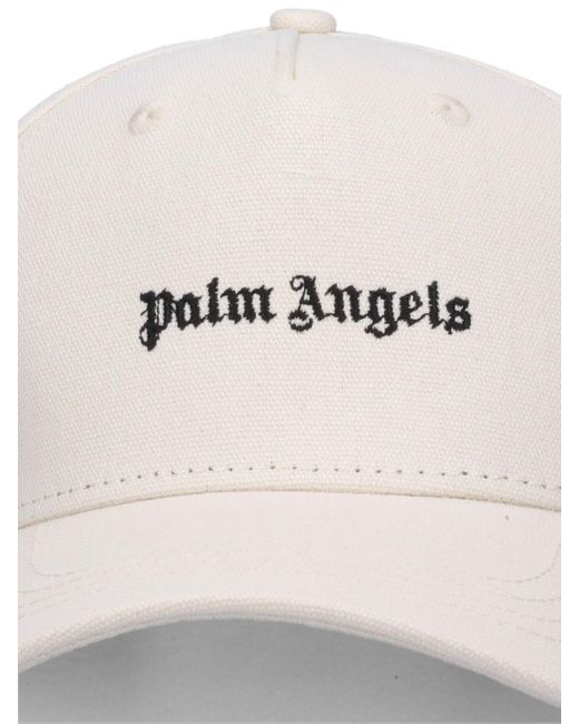 Palm Angels White Logo Baseball Cap for men
