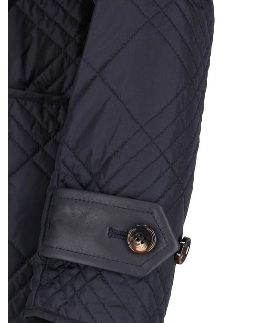 Burberry Blue Quilted Jacket "Fernleigh"
