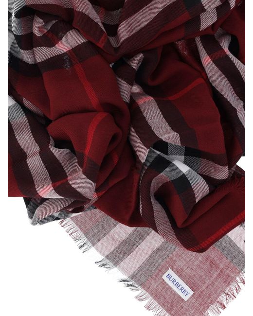 Burberry Purple Scarfs Wool