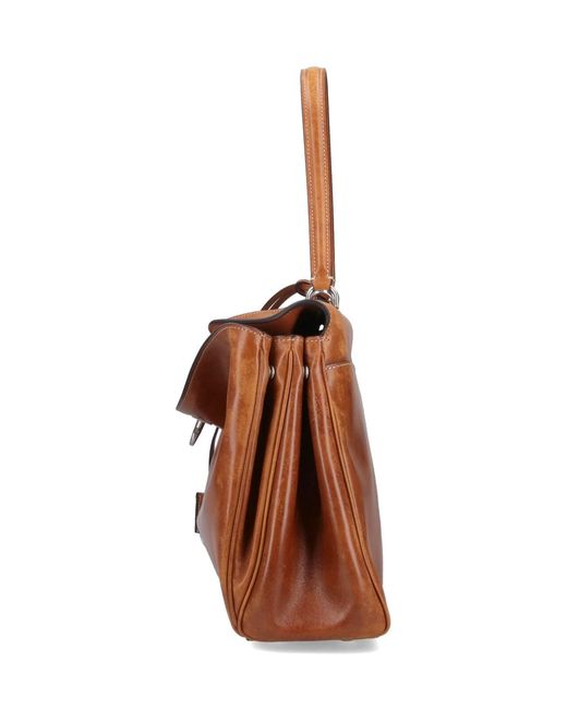 Balenciaga Brown Rodeo Handbag Medium