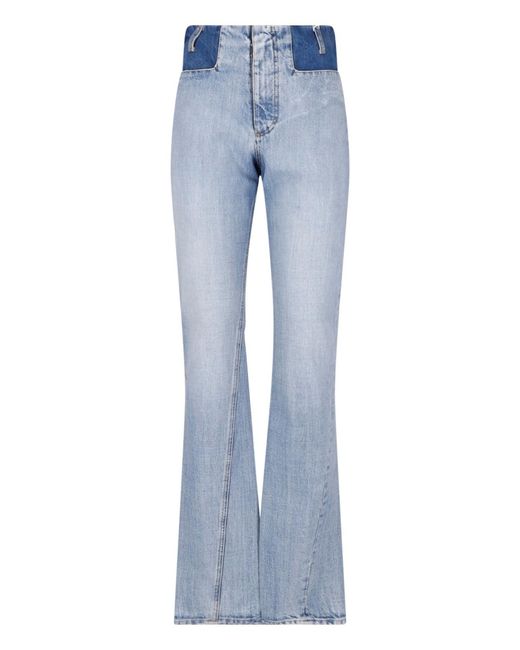 Maison Margiela Blue Cotton Denim Jeans With Pocket Lining