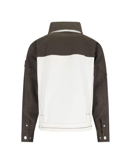 Giacca In Tela Resinata di Stone Island in Gray da Uomo
