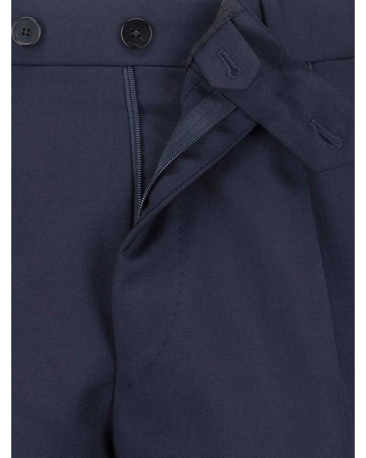 Caruso Blue Double-Breasted Suit for men
