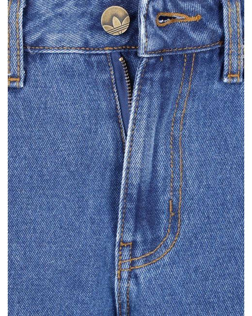 Adidas Blue Wide Jeans "Firebird"