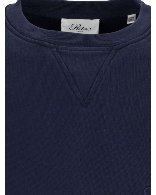 FRAME Blue Cotton-Poly Sweatshirt