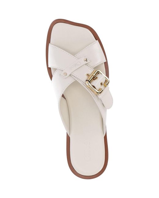 Chloé White Sandals Upper: Lamb Leather