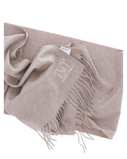 Sciarpa In Cashmere "Wsdalia" di Max Mara in White