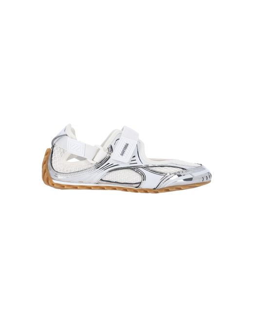 Bottega Veneta White Mary Jane "Orbit Flash" Sneakers