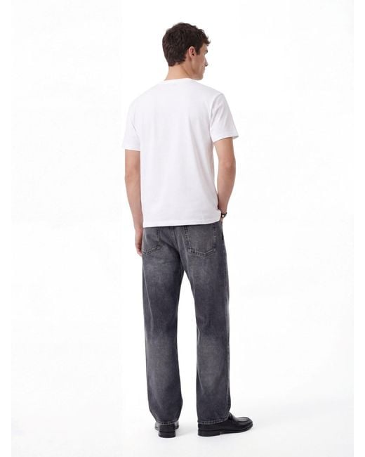 Maison Margiela White Distorted Logo T-Shirt for men