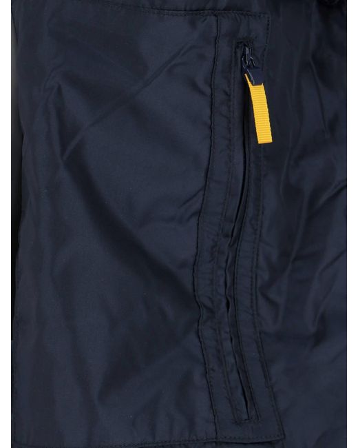 Aspesi Blue Water-Repellent Nylon Shirt for men