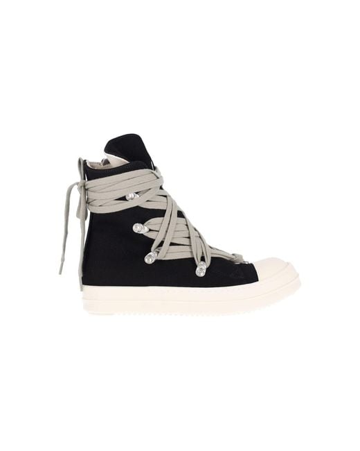 Rick Owens Black Sneakers “Megalace”