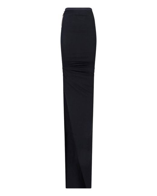 Rick Owens Blue Maxi Skirt "Edfu"