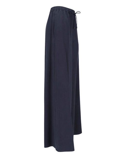 Max Mara Blue Silk Pants