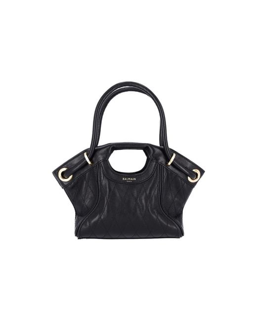 Borsa Tote Piccola di Balmain in Black