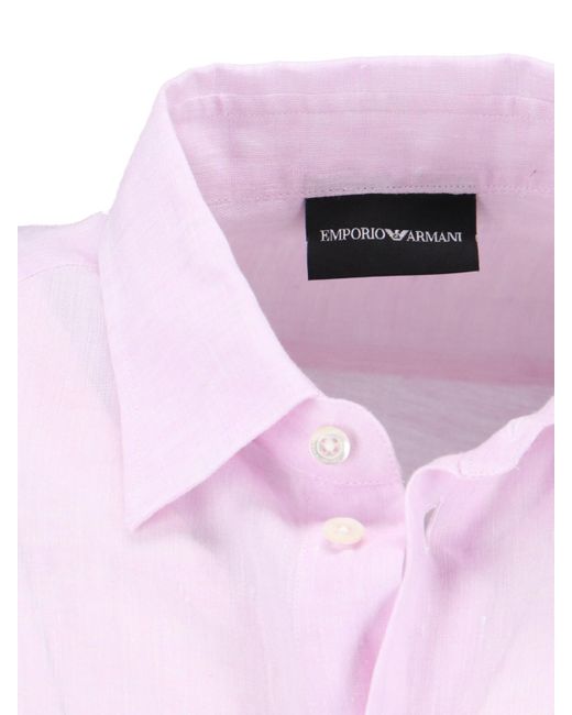 Emporio Armani Pink Classic Shirt for men