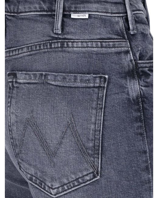 Mother Blue Flared Jeans "The Hustler Roller Sneak"