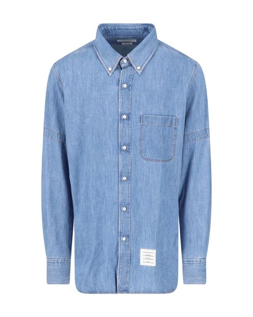 Thom Browne Blue Shirt “Armband” for men