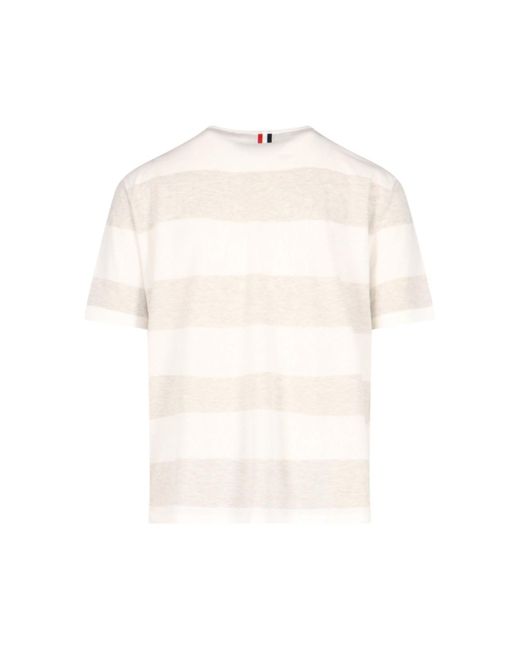 Thom Browne White "rugby Stripe" T-shirt for men