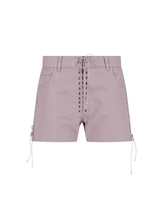 Ludovic de Saint Sernin Pink 'parme Double Lace Up' Shorts
