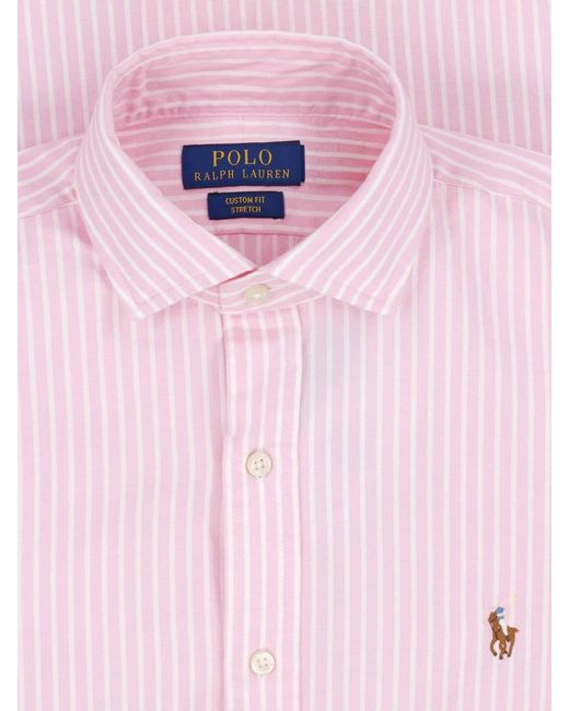 Polo Ralph Lauren Pink Striped Shirt for men