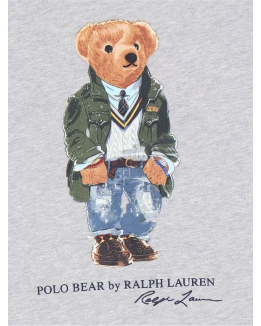 Ralph Lauren White Polo Bear T-Shirt for men